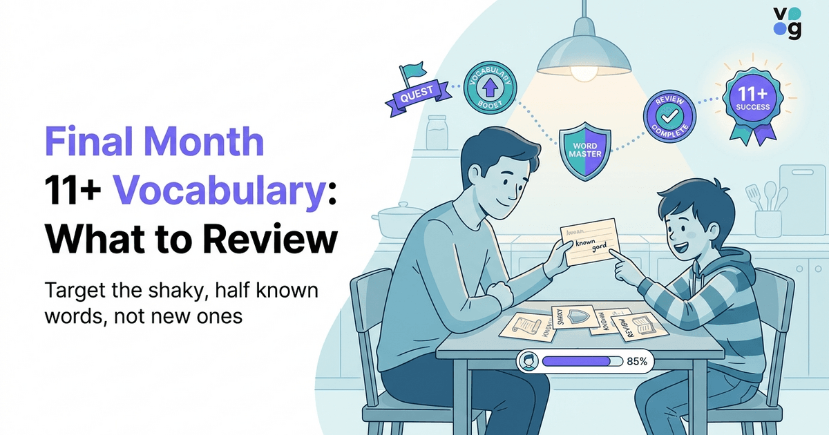 What Vocabulary Should You Review in the Final Month Before the 11+ Exam?